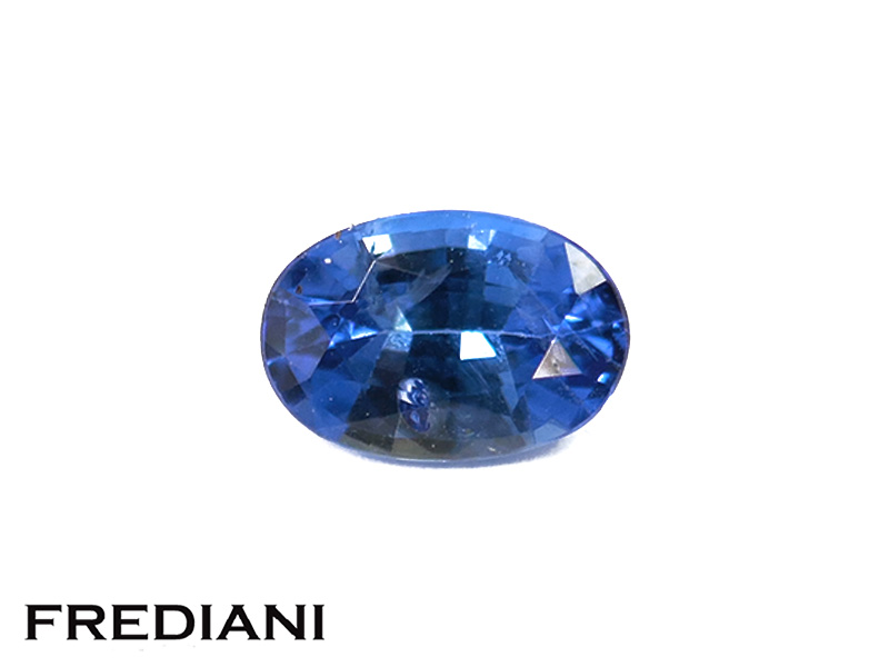 Saphir bleu ovale