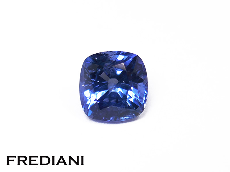 Saphir bleu coussin