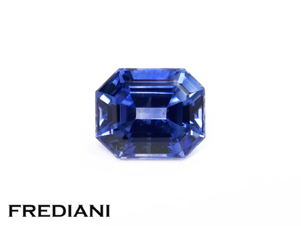 Saphir bleu rectangulaire