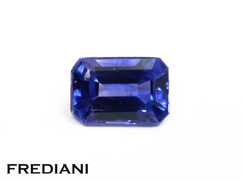 Saphir bleu rectangulaire