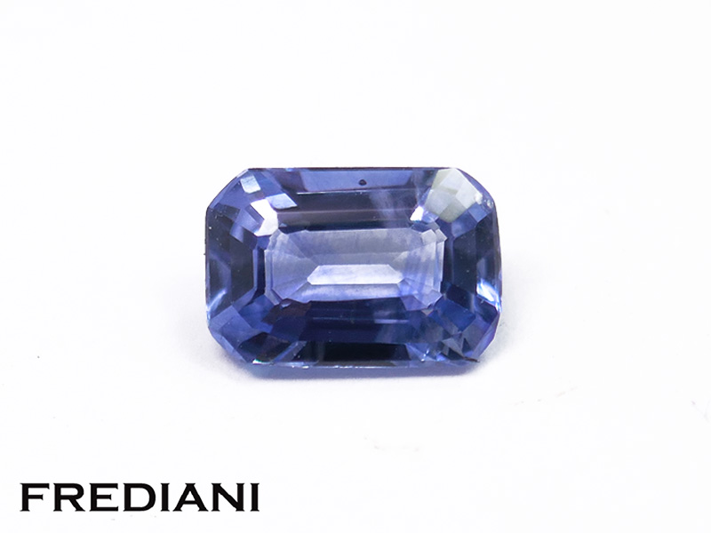 Saphir bleu rectangulaire