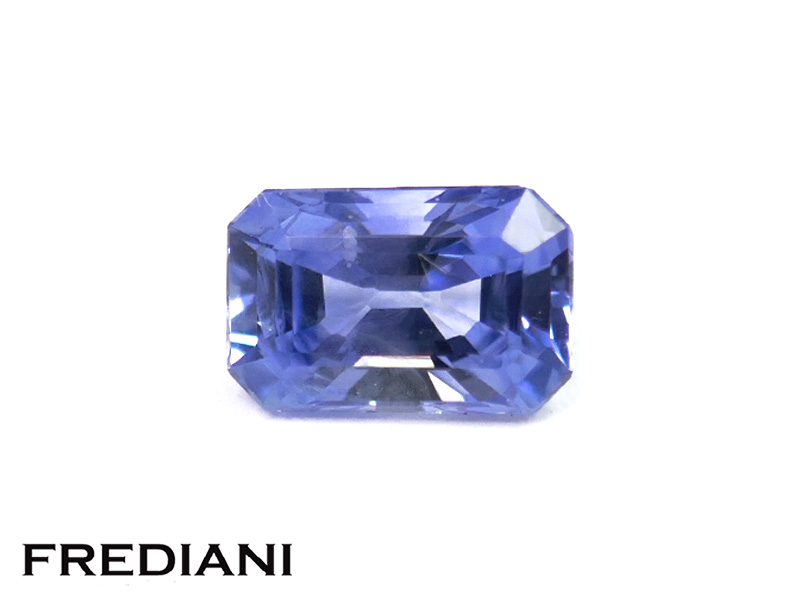 Saphir bleu rectangulaire