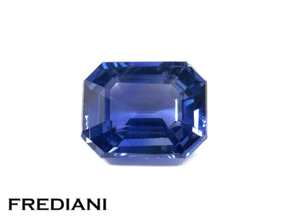 Saphir bleu rectangulaire