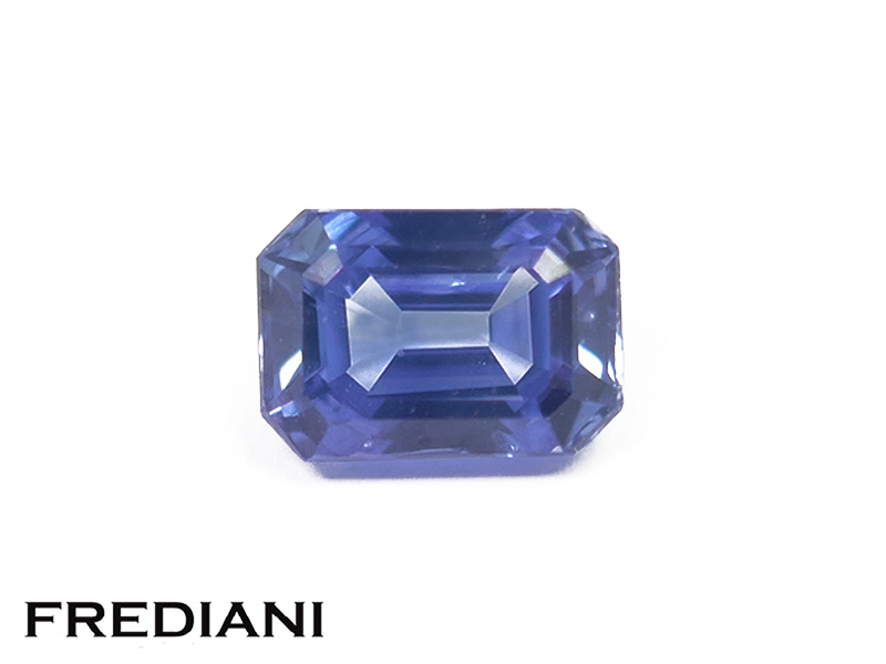 Saphir bleu rectangulaire