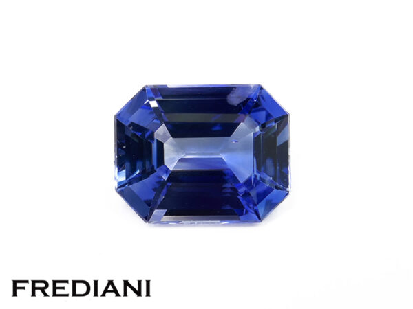 Saphir bleu rectangulaire