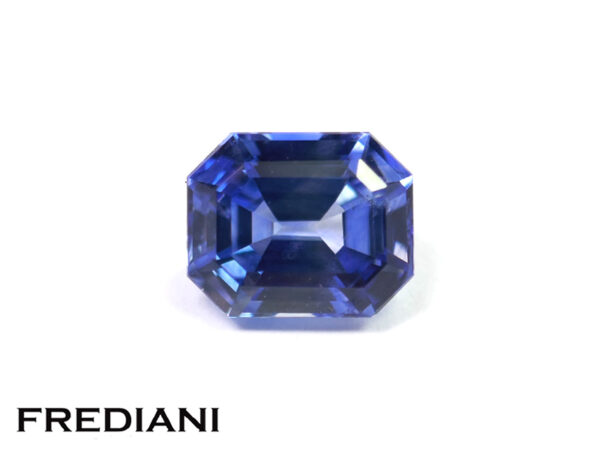 Saphir bleu rectangulaire