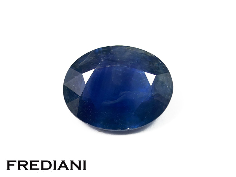 Saphir bleu ovale