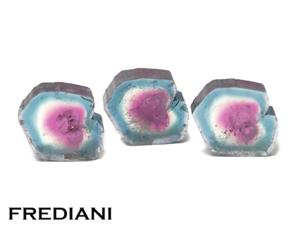 Tranches de tourmalines "melon d'eau"