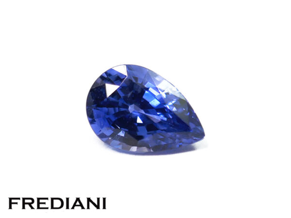Saphir bleu poire 63x44 de 0.69 carat