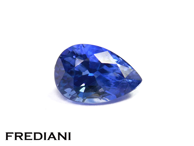 Saphir bleu poire - Frediani Pierres précieuses