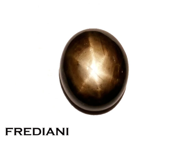 Saphir noir étoilé naturel 121x102 de 7.39 carats