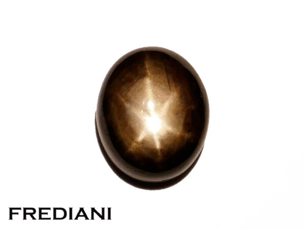Saphir noir étoilé naturel 120x101 de 8.34 carats