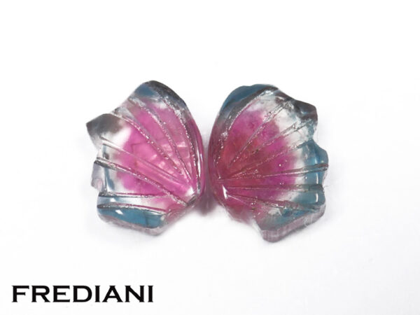 Papillon en tourmaline melon d'eau naturelle de 4.28 carats