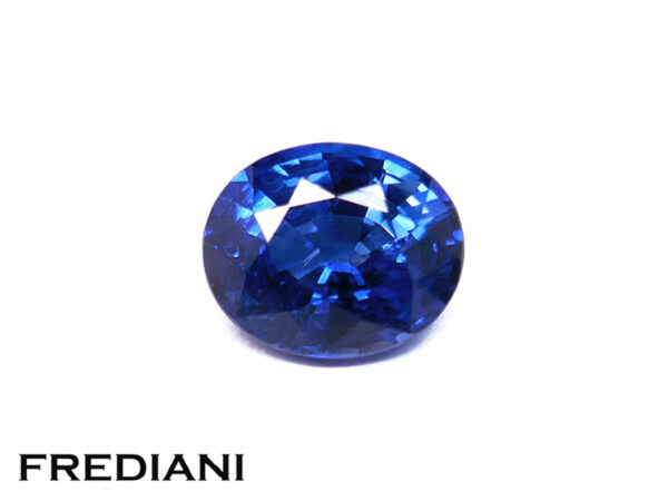 Saphir bleu ovale certifié 67x55 de 1.11 carat