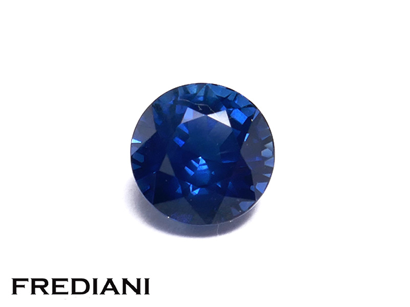 Saphir bleu rond