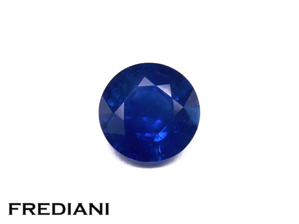 Saphir bleu rond 6.5 mm de 1.36 carat