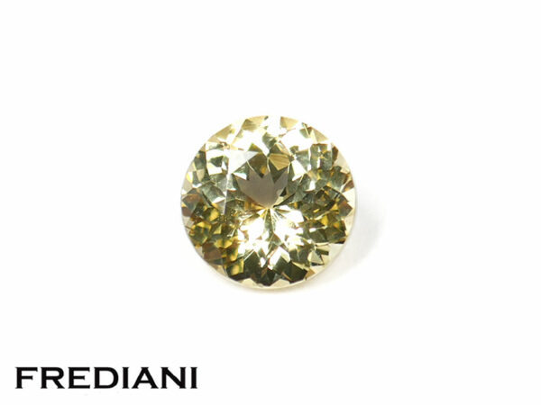 Saphir jaune rond naturel certifié 5.9 mm de 0.96 carat
