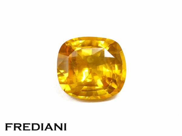 Saphir jaune doré coussin certifié 79x72 de 2.09 carats