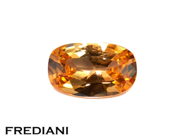 Saphir orangé ovale naturel certifié 77x49 de 1.08 carat