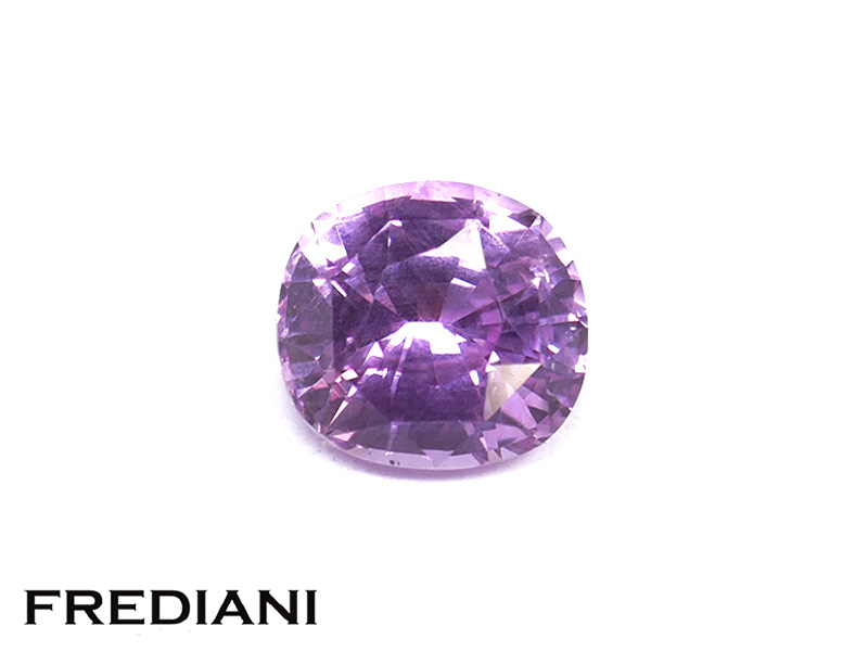 Saphir violet coussin certifié