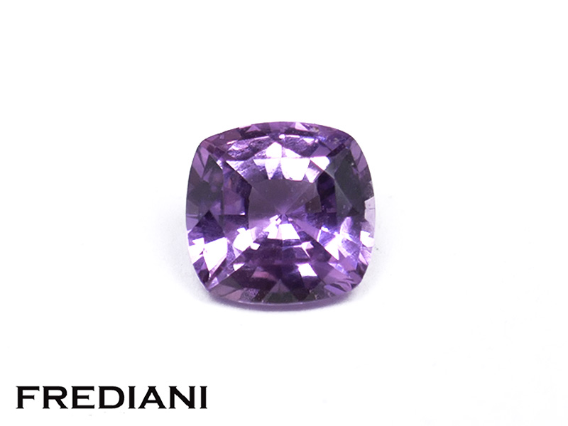 Saphir violet coussin certifié