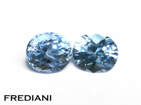 Appairage d'aigue-marines ovales 62x54 de 1.40 carat