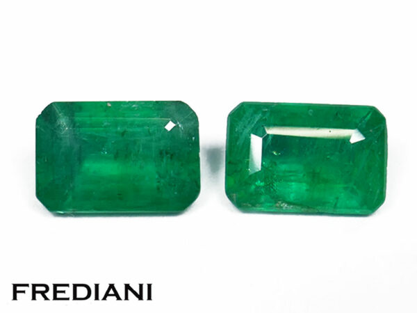 Appairage d'émeraudes rectangulaires 58x39 de 0.83 carat