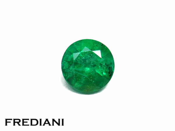 Emeraude ronde 5 mm de 0.53 carat