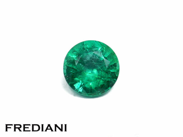 Emeraude ronde 5 mm de 0.46 carat