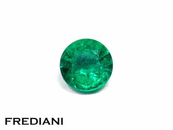 Emeraude ronde 5 mm de 0.49 carat