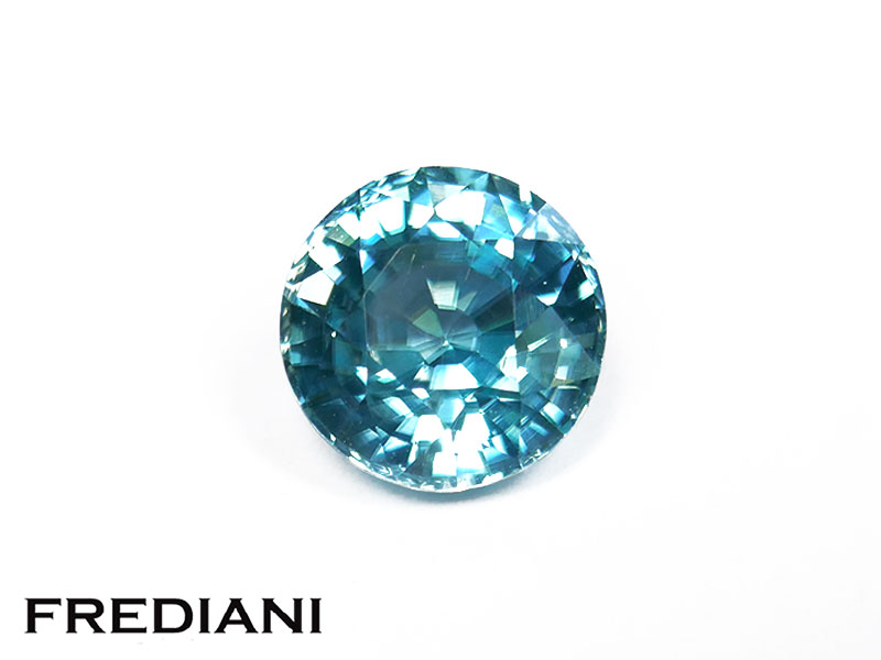 Zircon bleu rond