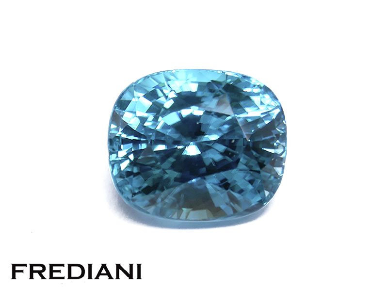 Zircon bleu coussin