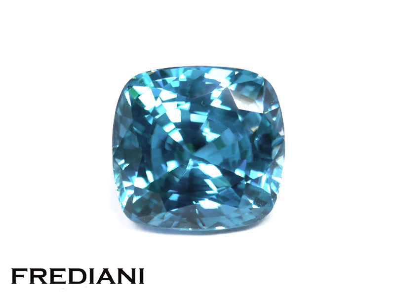Zircon bleu coussin