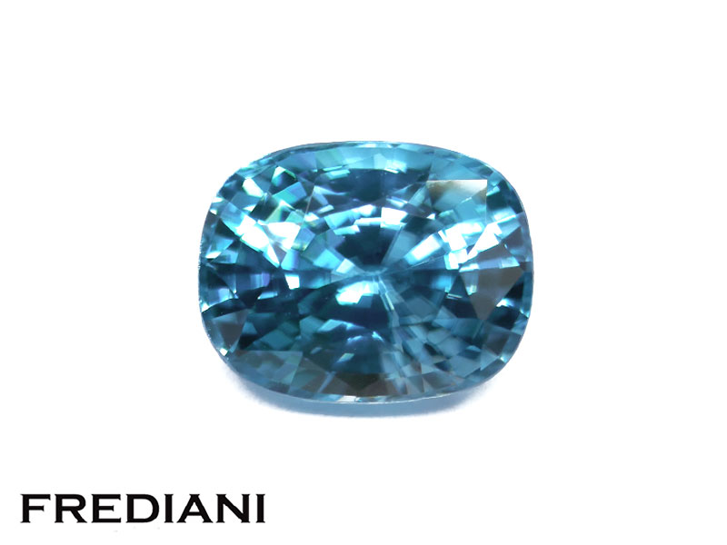 Zircon bleu coussin