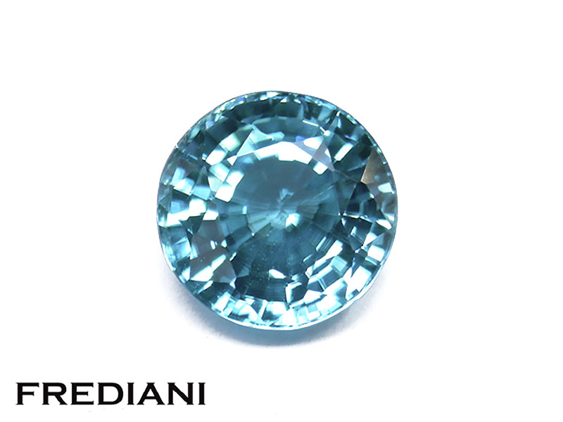 Zircon bleu rond