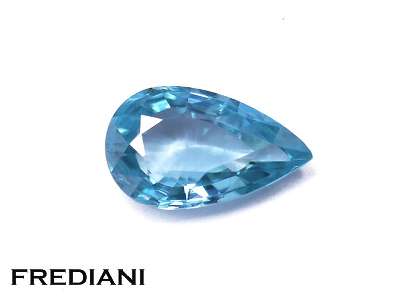 Zircon bleu poire 95x56 de 1.49 carat