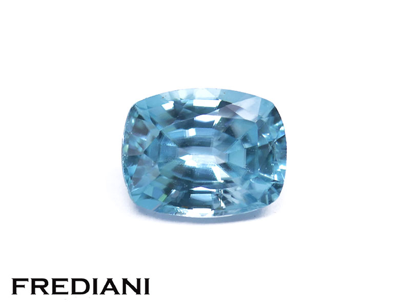 Zircon bleu coussin
