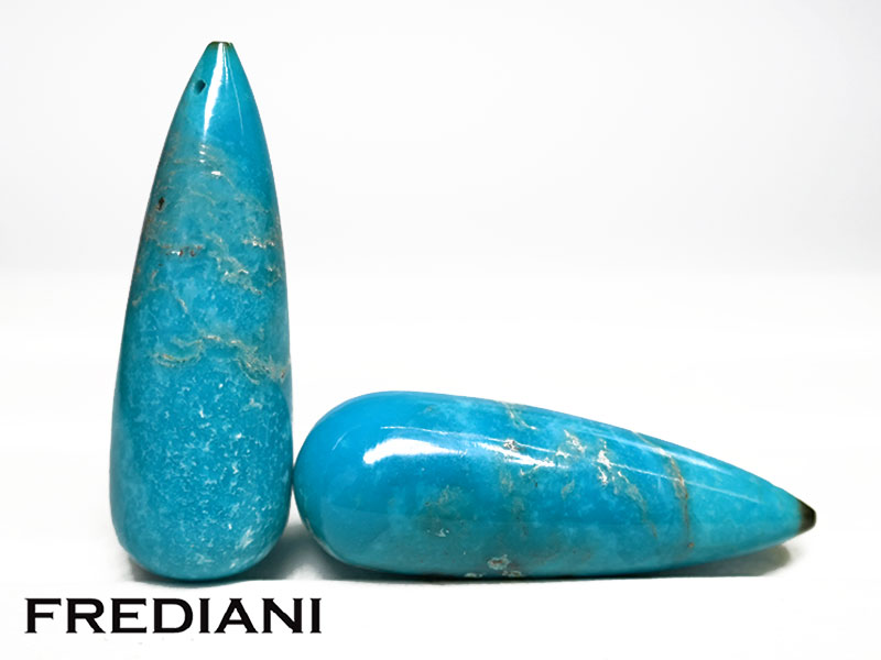 Paire de pampilles en turquoise