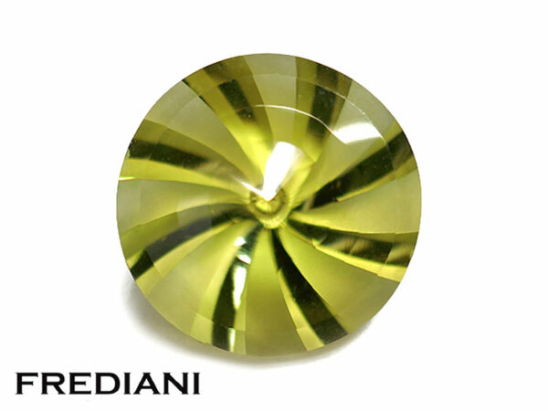 Quartz Lemon suiffé rond taille concave 17.5 mm de 15.88 carats