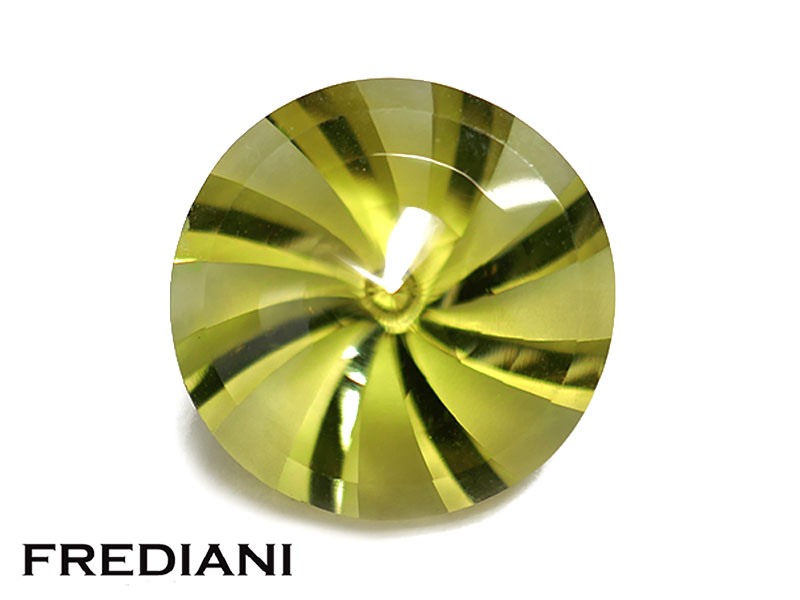 Quartz Lemon suiffé rond taille concave
