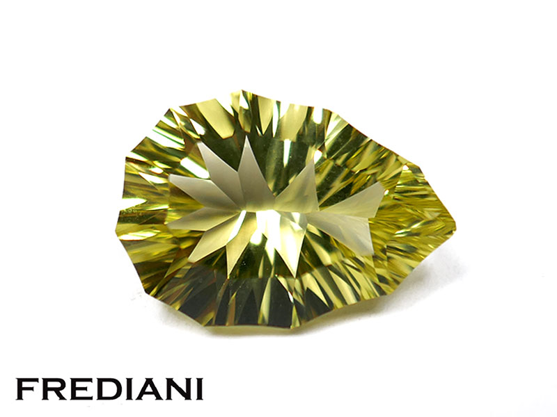 Quartz lemon poire taille concave