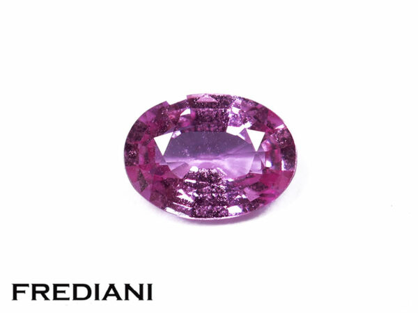 Saphir rose ovale 68x48 de 0.81 carat