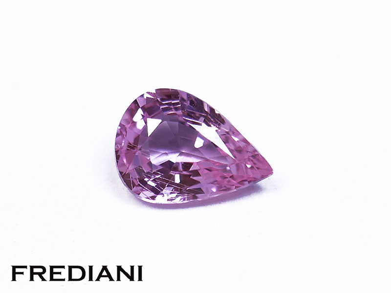 Saphir rose poire 70x49 de 0.77 carat