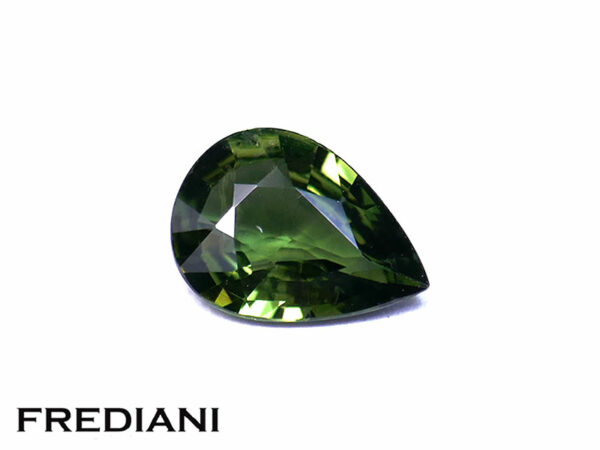 Saphir vert poire 86x62 de 1.27 carat