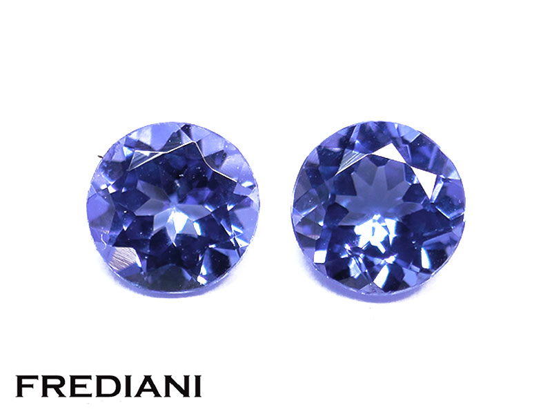 Paire de Tanzanites rondes