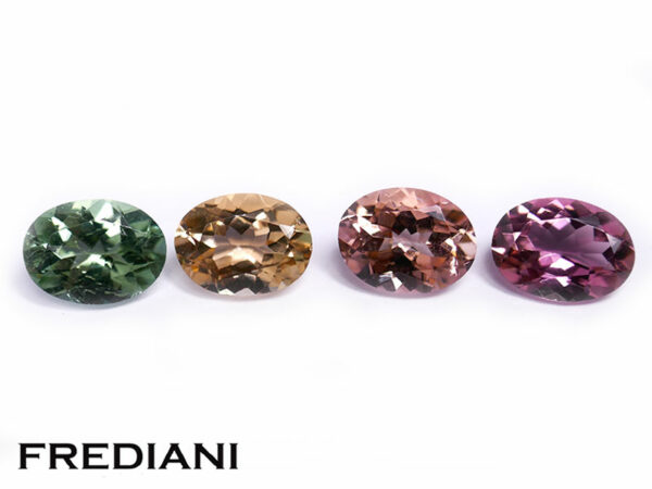 Lot de 4 tourmalines ovales 80x60 de 4.90 carats