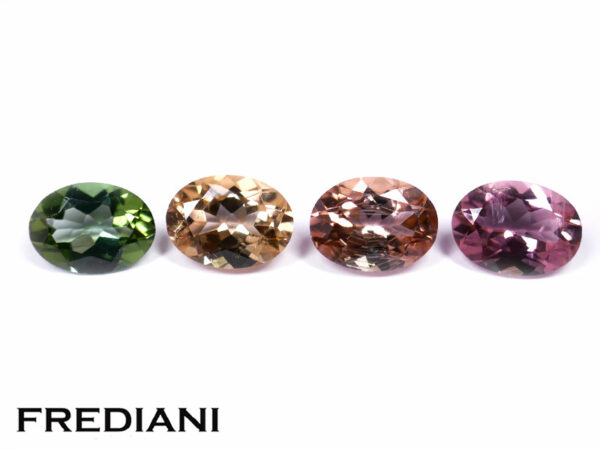 Lot de 4 tourmalines ovales 80x60 de 4.86 carats