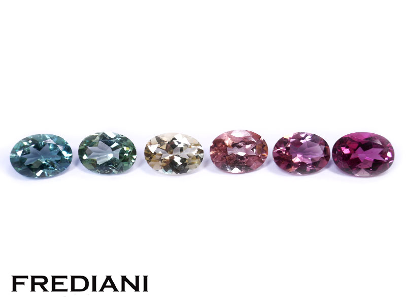 Lot de 6 tourmalines ovales