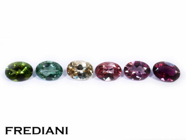 Lot de 6 tourmalines ovales 70x50 de 4.77 carats