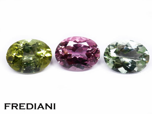 Lot de 3 tourmalines ovales 80x60 de 3.70 carats